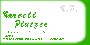 marcell plutzer business card